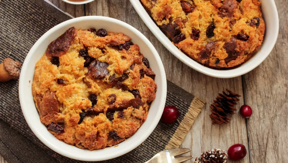 CRANBERRIES WHOLEWHEAT BREAD & BUTTER PUDDING