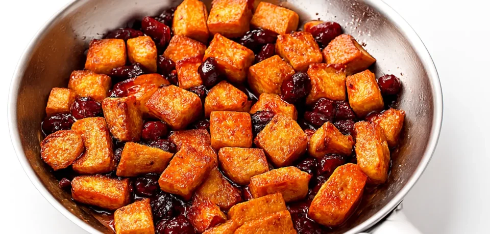 PAN-FRIED TOFU WITH CRANBERRIES