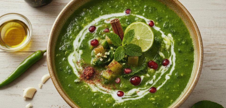 TANGY CRANBERRY SPINACH SOUP