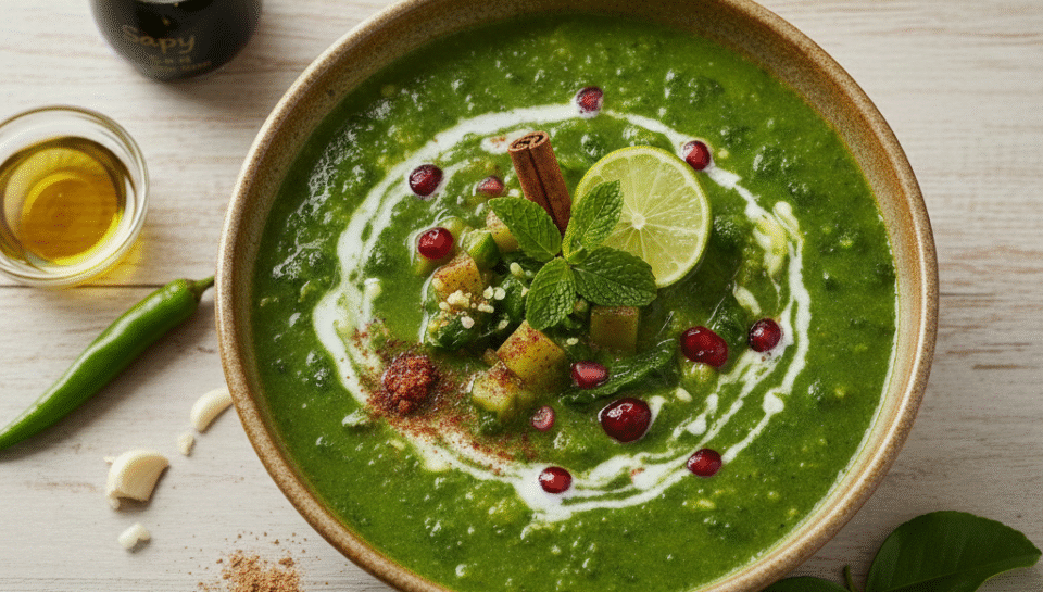 TANGY CRANBERRY SPINACH SOUP