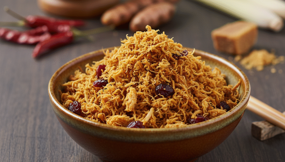 Cranberry Meat Serunding (Spiced Meat Floss)