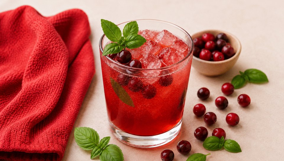 Cranberry Basil Cooler