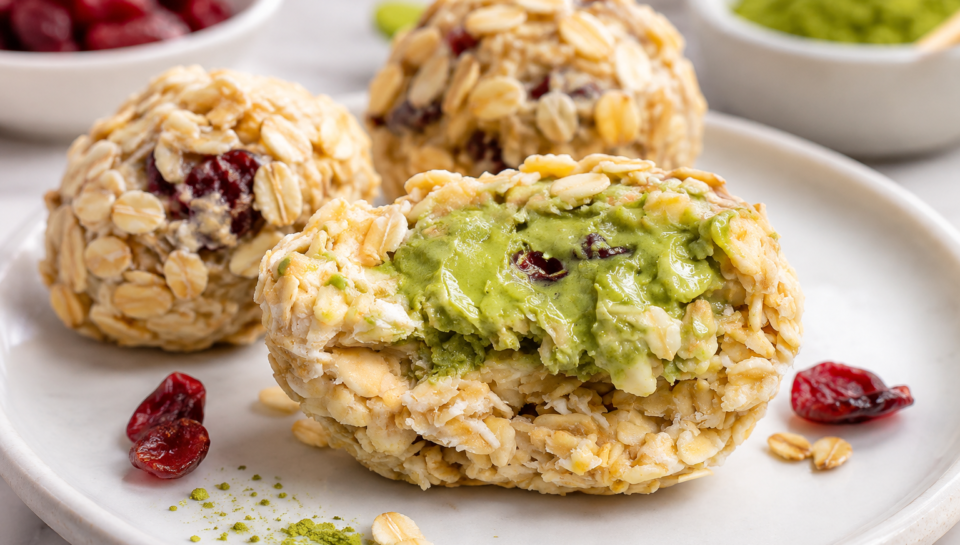 Matcha Cranberry Oat Bites